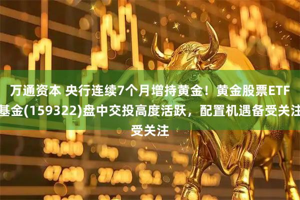 万通资本 央行连续7个月增持黄金！黄金股票ETF基金(159322)盘中交投高度活跃，配置机遇备受关注